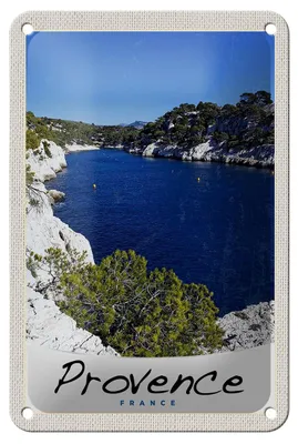 Produktbild von Blechschild Reise 12x18cm Provence Frankreich Meer Gebirge Schild