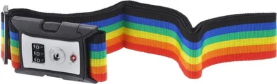 Produktbild von ProWorld Koffergurt mit TSA-Zahlenschloss – 180×5 cm – universeller Gepäckgurt – verstellbar, multicolor – Sicherheitsgurt für Koffer & Reisetaschen