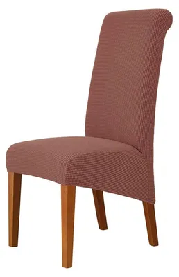 Produktbild von Stuhlbezug 4 Stück XL Korallenrot Stretch Jacquard 85% Polyester 15% Elasthan Waschbar