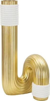 Image de Mauro Ferretti Vase Bann large 15,3x13x30,5 cm or blanc