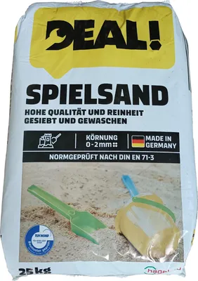 Produktbild von 25kg Spielsand Quarzsand Sand Kinderspielsand Dekosand Sand für Garten 2mm Körnung Braun Beige Sandkasten Nord