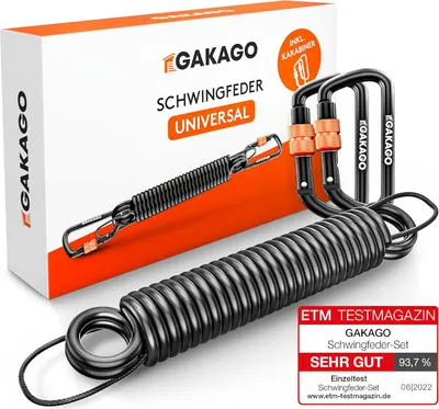 Produktbild von Gakago Schwingfeder für Hängesessel Stahlfeder Set mit Sicherungsedelstahlseil