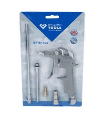 Image de Brilliant Tools Pistolet de soufflage d'air comprimé avec 3 buses interchangeables