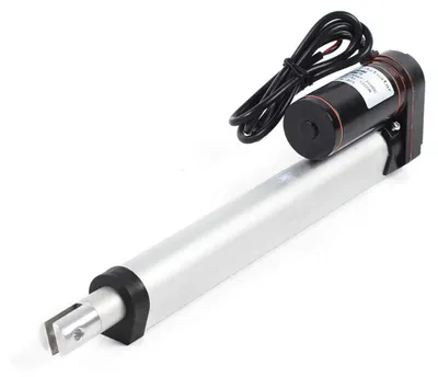 Produktbild von Linearaktuator - Elektrischer Linearmotor - 12 V - 300 mm Hub - Schwerlast - Mit Montagehalterungen - Für TV-Lift, Relaxsessel und Massagesessel - Silber