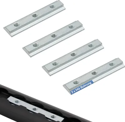 Produktbild von Nutenstein Airlineschienen Fitting 4 Stück Stahl verzinkt Ladungssicherung 3xM6