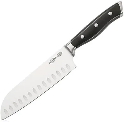 Santokumesser 18 cm, gebogene Klinge, legierter Stahl, Kunststoffgriff