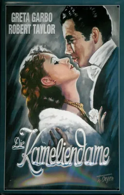 Produktbild von Blechschild Kameliendame Greta Garbo Filmplakat Werbeschild Schild Nostalgieschild