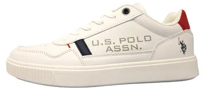 Immagine prodotto di Scarpe da uomo US Polo, modello sneaker basso, colore bianco, ideali per il tempo libero