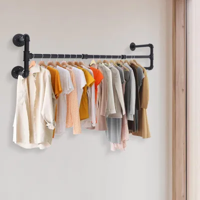 Image de Porte-vêtements mural de 120 cm pour optimiser l'espace