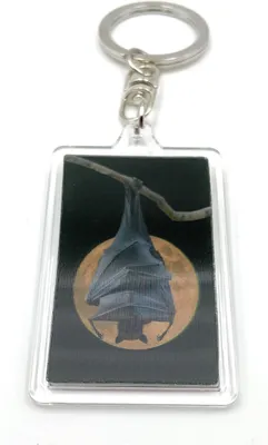 Obrázok produktu pre Onwomania - Netopier Microchiroptera lietajúca líška - 3D kovový prívesok na kľúče, ideálny ako darček, napr. pre najlepšieho priateľa