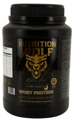Produktbild von Nutrition Wolf Whey Protein 1000 g – Für Fitness, Krafttraining & Muskelwachstum - Vanille