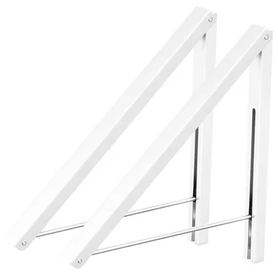 Produktbild von Wäscheständer Wandmontage zusammenklappbar Aluminium Weiß