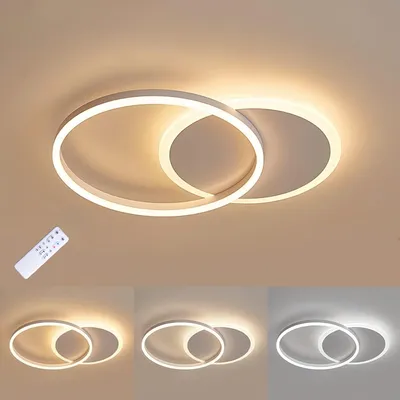 Zdjęcie produktu dla Ściemniana lampa sufitowa LED, 36W, temperatura barw 3000K-6000K, wymiary 55x40x6 cm