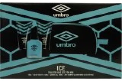 Produktbild von Umbro Ice Gift Set 75ml EDT + 150ml Shampoo & Conditioner + 150ml Shower Gel + Toiletry Bag