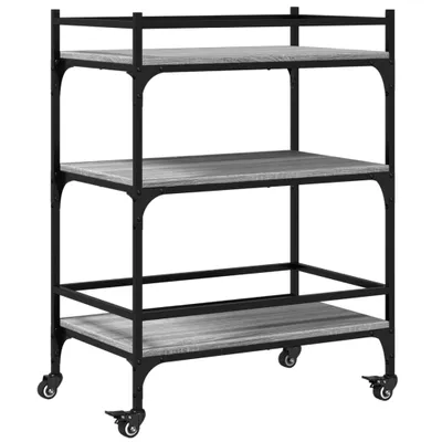 Produktbild von Küchenwagen Grau Sonoma 65x40x86,5 cm Holzwerkstoff