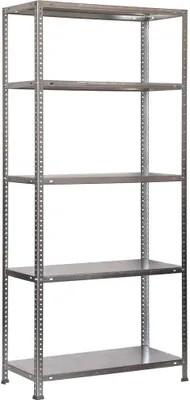 Produktbild von PROREGAL Schraubregal PANDA TALL | HxBxT 200x100x50cm | 5 Fachböden | Fachlast 100kg | Grau
