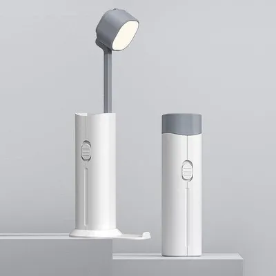 Obrázek produktu pro LED lampa s akumulátorem o kapacitě 3000 mAh, šetrná k očím, s třemi stupni nastavení, přenosná, vhodná do ložnice, kanceláře i venku.