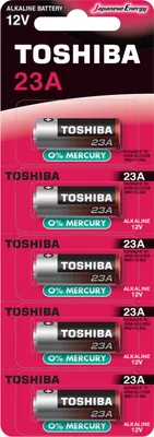 Obrázek produktu pro Alkalická baterie SPECIAL 23A 12V Blistr po 5 ks. TOSHIBA
