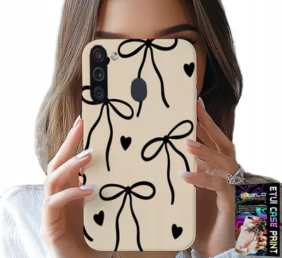 Produktbild von Fall Für Samsung Galaxy A21 - Beige Schleifen Band Mode-Designs