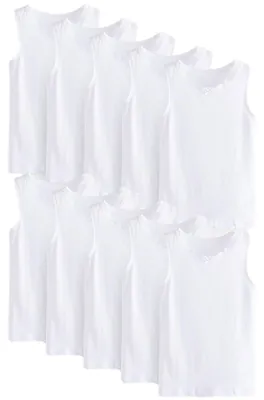 Produktbild von NEXT Mädchen Trägertops mit Spitzenbesatz, 10er-Pack