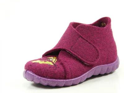 Produktbild von Superfit 7-00290 Happy Baby Schuhe Kinder Hausschuhe Weite Mittel IV Wollfilz, Größe:20, Farbe:Violett