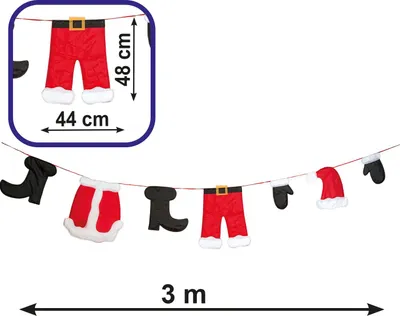 Produktbild von Nylon Girlande 'Weihnachtskleidung', Länge:300 cm