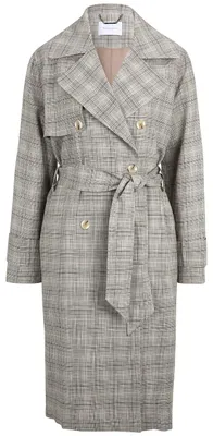 Produktbild von Tamaris Damen Karierter Trenchcoat ARNI Grau 36