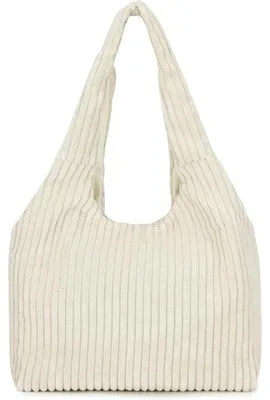 Produktbild von Damen Handtasche Shopper Schultertasche Beige Plüsch 30,5x26x9 cm