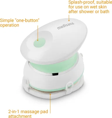 Obrázok produktu pre Medisana HM 300, Shiatsu masáž, Univerzálne, Zelená, Biela, 134 mm, 114 mm, 94 mm