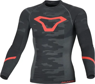 Obrázek produktu pro Funkční tričko Macna Base Layer All-Season s dlouhým rukávem, černé/šedé/červené, S/M