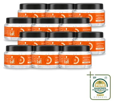 Zdjęcie produktu dla 12 sztuk Taft Men Power Gel Maxx Power 8 - opakowanie 250 ml - zestaw ekonomiczny