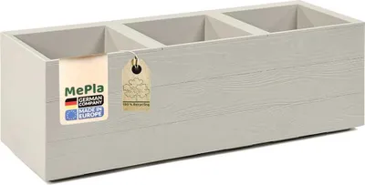Produktbild von MePla - Kübel KARO-30 Holzoptik 90x30x30 beige