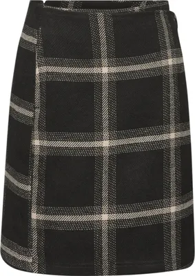 Produktbild von Street One Fake Wrap skirt_check Black 42