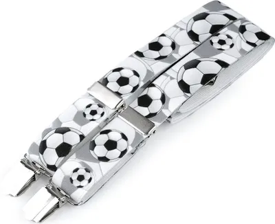 Obrázek produktu pro Šle dětské, délka 70cm, šíře 2,5cm, tvar Y, FOTBAL černobílé, 650249/17