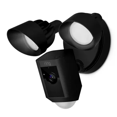 Produktbild von Ring Floodlight Cam, IP-Sicherheitskamera, Draußen, Kabellos, Decke/Wand, Schwarz, Box