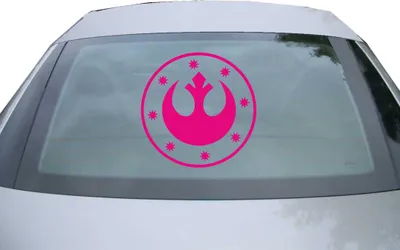 Produktbild von Indigos UG - Aufkleber Heckscheibe & Motorklappe DE2921 - pink - 600x600 mm - Sceptic Fisch - Auto Scheiben Fenster Heckklappe Tuning Racing JDM - Die cut