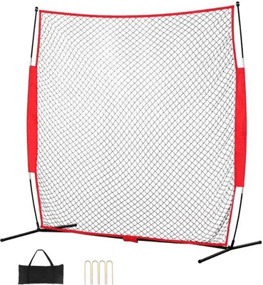 Produktbild von 7x7 ft Sport Barriere-Net - Trainingsgerät mit Tasche - Schutzschild für Baseball, Softball, Fußball, Hockey, Lacrosse - für Garten und Trainingszwecke