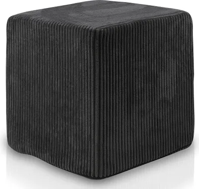 Produktbild von Ecopuf, Sitzhocker, Fußhocker aus Cordstoff, Quadratischer Hocker, 40x40cm