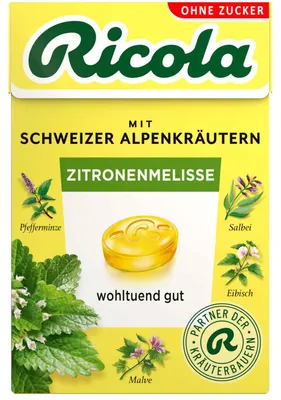 Produktbild von Ricola Zitronenmelisse ohne Zucker 50g