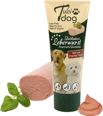 Produktbild von 6x75g - Tubidog Leberwurst - ganz spezielle, hundegerechte Leberwurst in der Tube