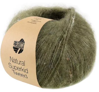 Produktbild von Lana Grossa - Natural Superkid Tweed 0616 olivgrün