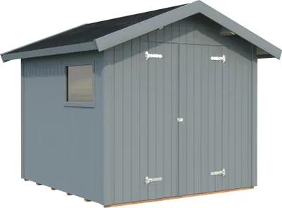 Produktbild von Gartenhaus Palmako Nils 5,4 m² inkl. Fußboden 279 x 289 cm hellgrau