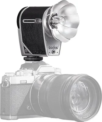 Produktbild von GODOX lux Cadet Retro-Kamerablitz GN10, 6200 K ¡À 300 K, Farbtemperatur, automatische und manuelle Blitzmodi, 1/1šC1/64 Blitzleistung, 28 mm Brennweite, kompatibel mit Blitzschuhkameras von Canon, Nikon, Sony, Fujifilm, Olympus