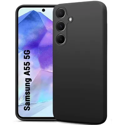 Produktbild von Hurtel Soft Case, Cover, Samsung, Galaxy A55, 16,8 cm (6.6"), Schwarz