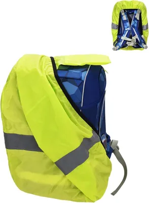 Produktbild von Unisex Kinder Regenschutz Schulranzen wasserdicht mit Reflektorstreifen 18-25L Schutzhülle-Kompatibel mit Ergobag Scout Step by Step