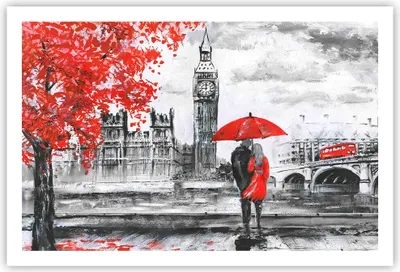 Produktbild von Poster - Poster ohne Rahmen - London Architektur big ben - 91,5x61 cm - Wand Bild - Wanddeko - Wandbilder - Kunstposter - Wandposter - Bilder - Kunstdruck - Wanddekoration - Wandbild - P2XAA91x61-3153
