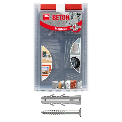 Produktbild von Tox-Dübel-Technik TOX 094 901 041 - Schrauben- & Dübelsatz - Beton - Metall - Kunststoff - Grau - 8 mm - 4 cm