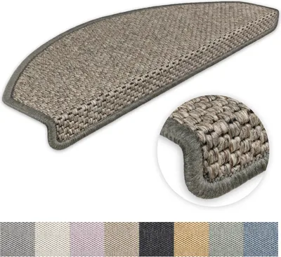 Produktbild von Stufenmatten Göteborg Halbrund Grau-Braun 15 Stück
