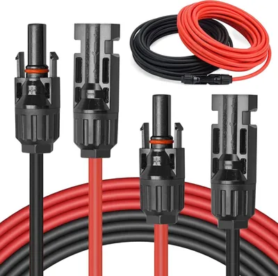 Produktbild von 1 Paar of 10 Meter Verlängerungskabel MC4 Stecker Solarkabel 6mm² inkl. beidseitig Solarstecker für Solarmodule oder Solar Laderegler