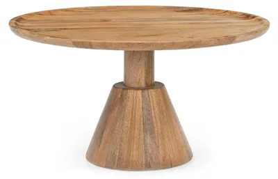 Imagen del producto de Mesa de centro Jade de madera de mango, diámetro 75 cm - Color marrón claro